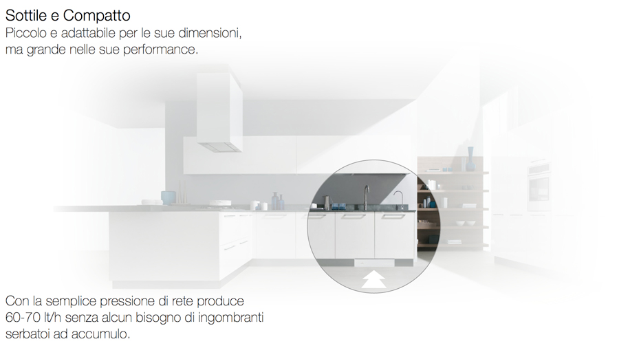 Cucina wateri sottile e compatto